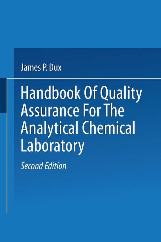 Couverture_Handbook of Quality Assurance for the Analytical Chemistry Laboratory