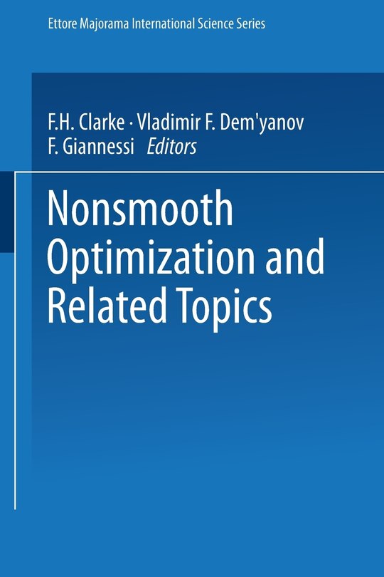 Front cover_Nonsmooth Optimization and Related Topics