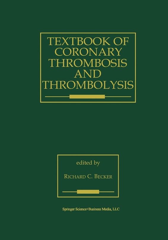 Front cover_Textbook of Coronary Thrombosis and Thrombolysis