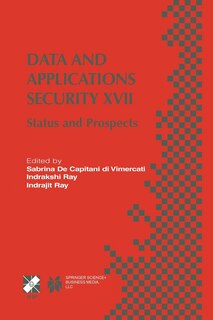 Front cover_Data and Applications Security XVII