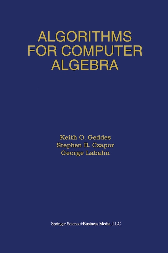 Couverture_Algorithms for Computer Algebra