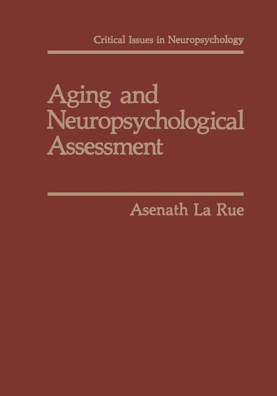 Couverture_Aging And Neuropsychological Assessment