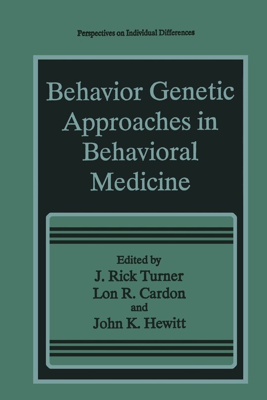 Couverture_Behavior Genetic Approaches in Behavioral Medicine