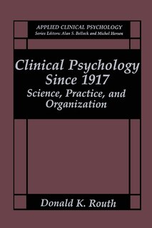Front cover_Clinical Psychology Since 1917