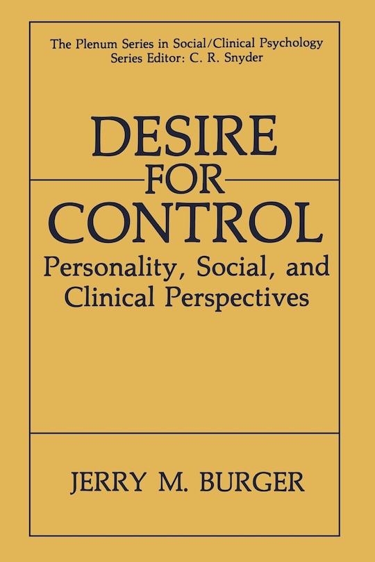 Front cover_Desire for Control