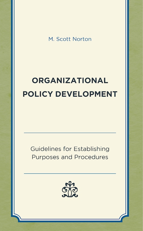 Couverture_Organizational Policy Development