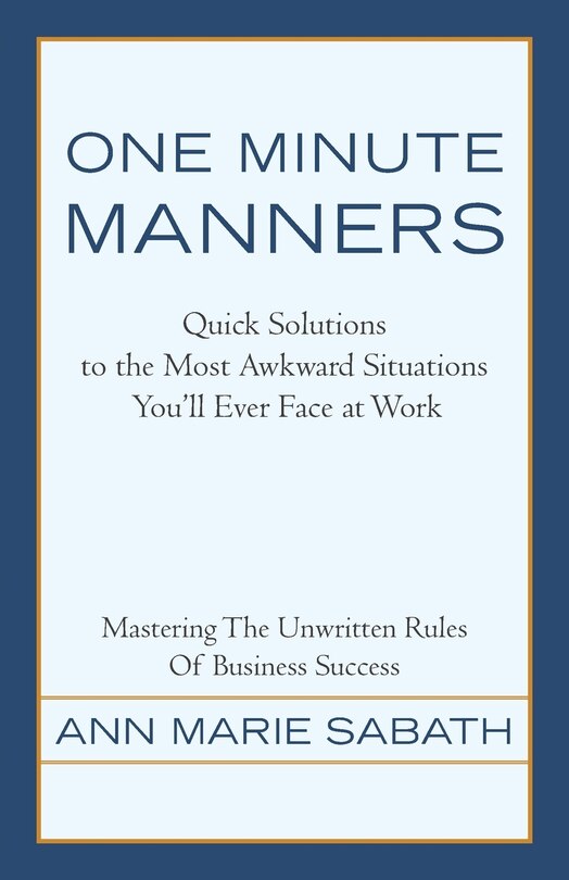 Front cover_One Minute Manners