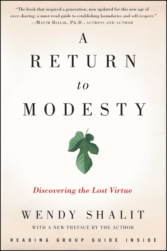 Front cover_A Return to Modesty