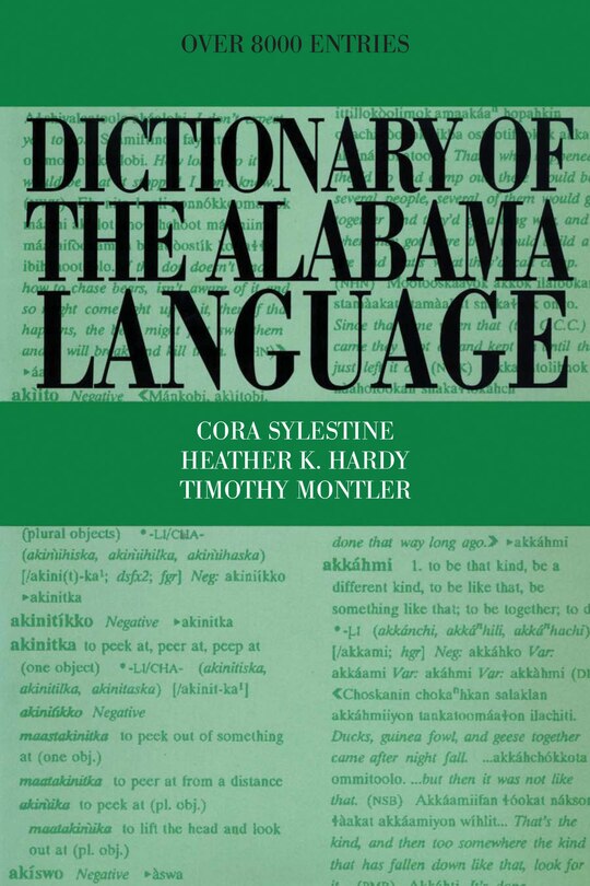 Front cover_Dictionary of the Alabama Language