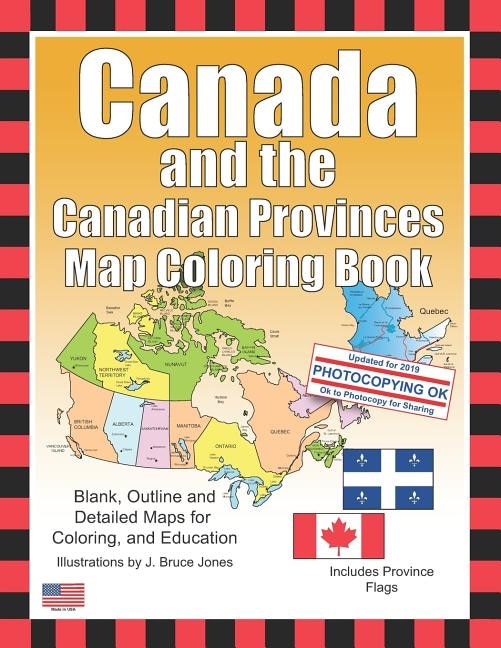 Couverture_Canada and the Canadian Provinces Map Coloring Book