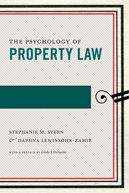 Front cover_The Psychology of Property Law