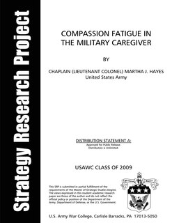 Front cover_Compassion Fatigue in the Military Caregiver