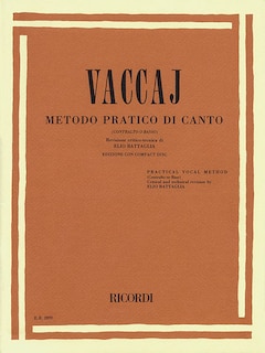 Practical Vocal Method (vaccai) - Low Voice: Alto/bass - Book/cd
