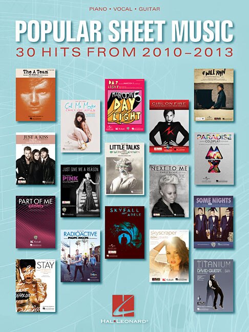 Couverture_Popular Sheet Music - 30 Hits From 2010-2013