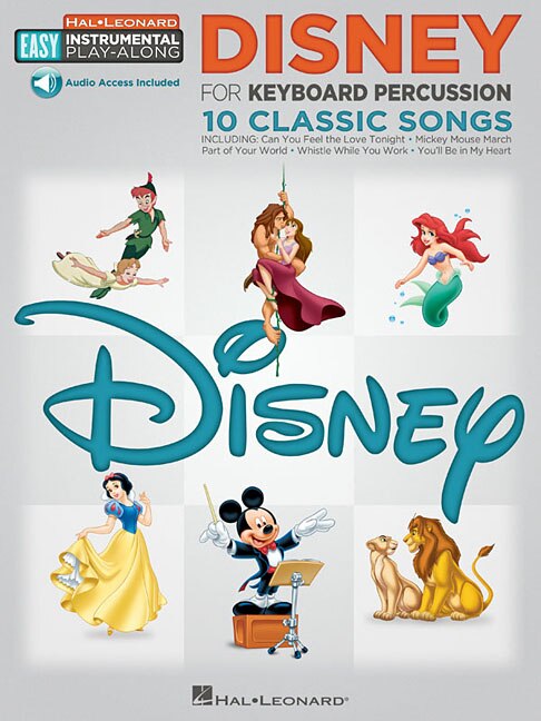 Disney - 10 Classic Songs: Keyboard Percussion Easy Instrumental Play-along Book With Online Audio Tracks
