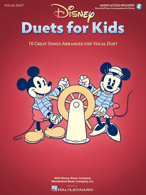 Disney Duets For Kids: 10 Great Songs Arranged For Vocal Duet Book/audio