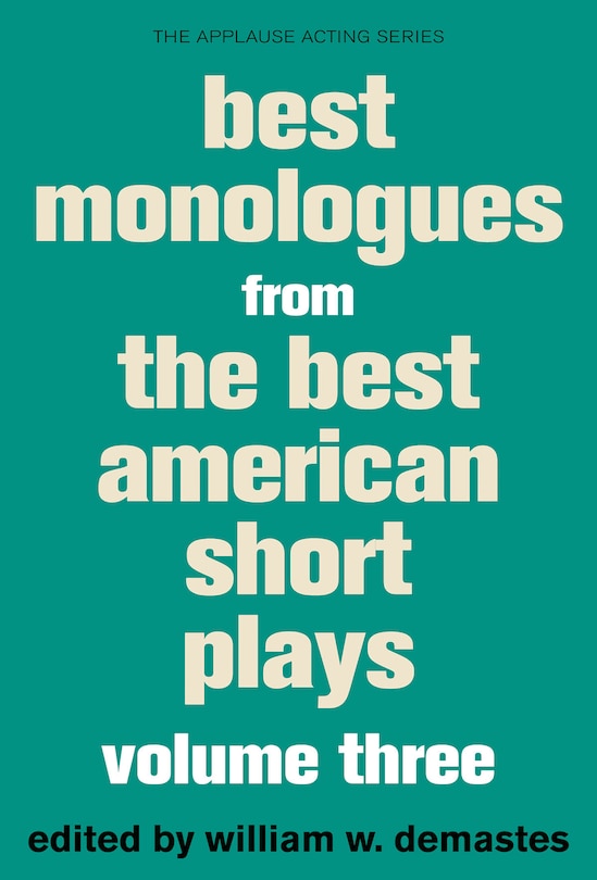 Couverture_Best Monologues From The Best American Short Plays