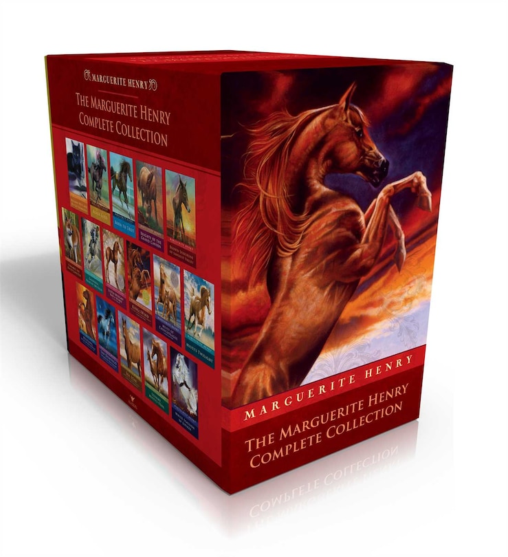 The Marguerite Henry Complete Collection (Boxed Set): Benjamin West and His Cat Grimalkin; Black Gold; Born to Trot; Brighty; Brown Sunshine; Cinnabar; Gaudenzia; Justin Morgan; King of the Wind; Misty of Chincoteague; Misty's Twilight; Mustang; Sea Star; Stormy; San Domingo; White Stallion of Lipizza