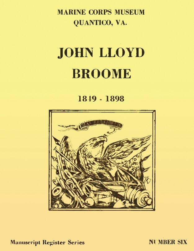 Front cover_Register of the John Lloyd Broome Papers 1849-1989