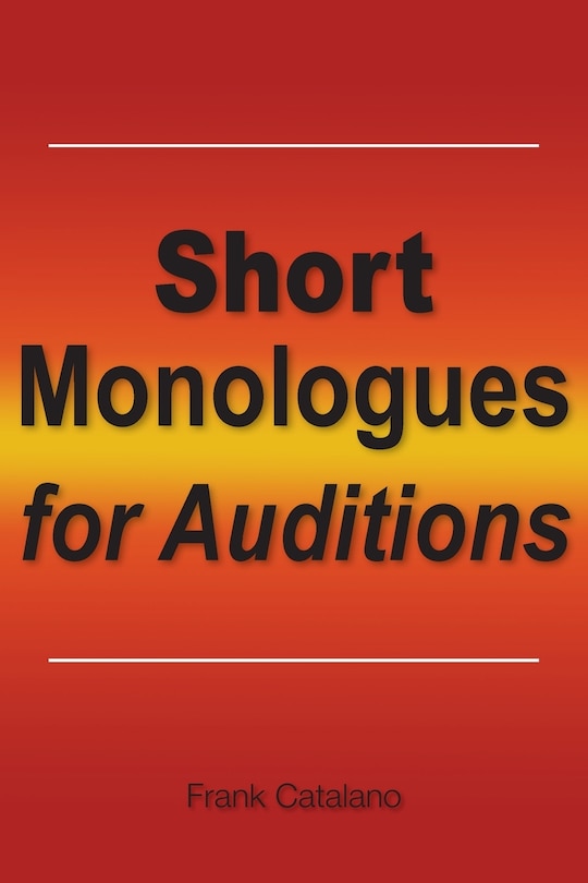Front cover_Short Monologues for Auditions