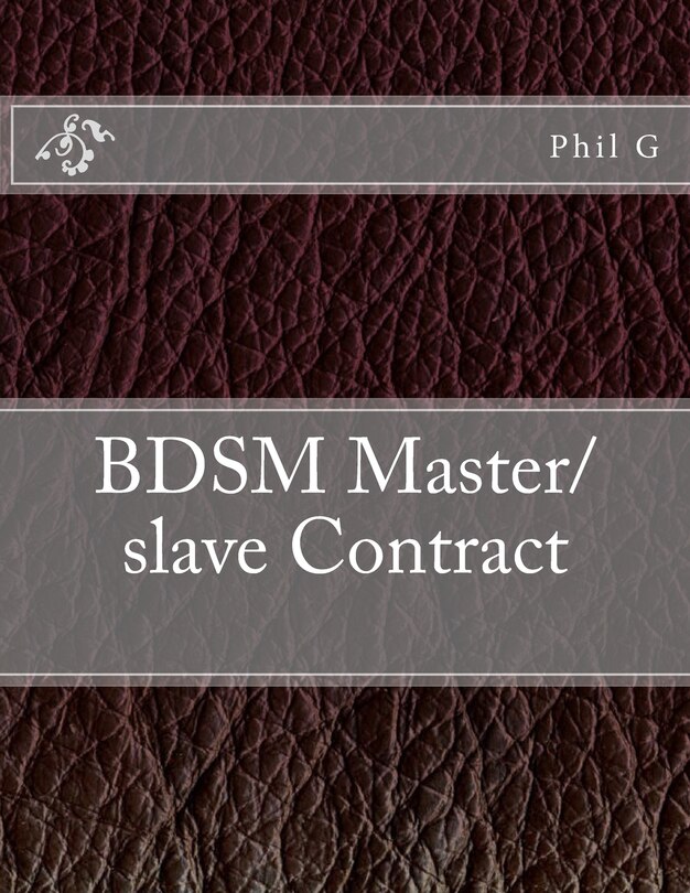 Front cover_BDSM Master/slave Contract
