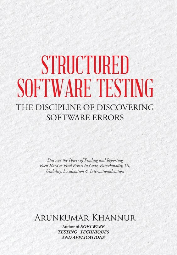 Front cover_STRUCTURED SOFTWARE TESTING