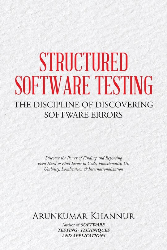 Front cover_STRUCTURED SOFTWARE TESTING