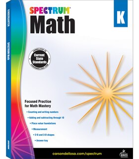 Front cover_Spectrum Math Workbook, Grade K