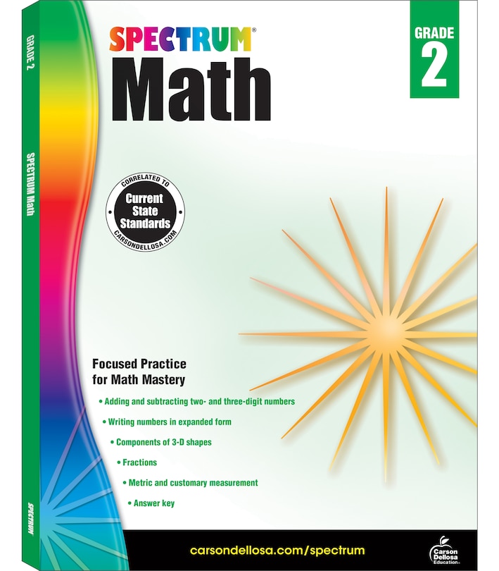 Front cover_Spectrum Math Workbook, Grade 2
