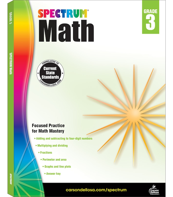 Couverture_Spectrum Math Workbook, Grade 3