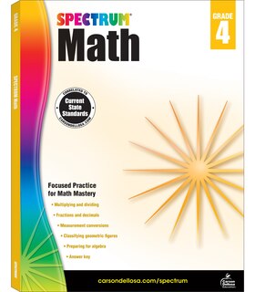Front cover_Spectrum Math Workbook, Grade 4