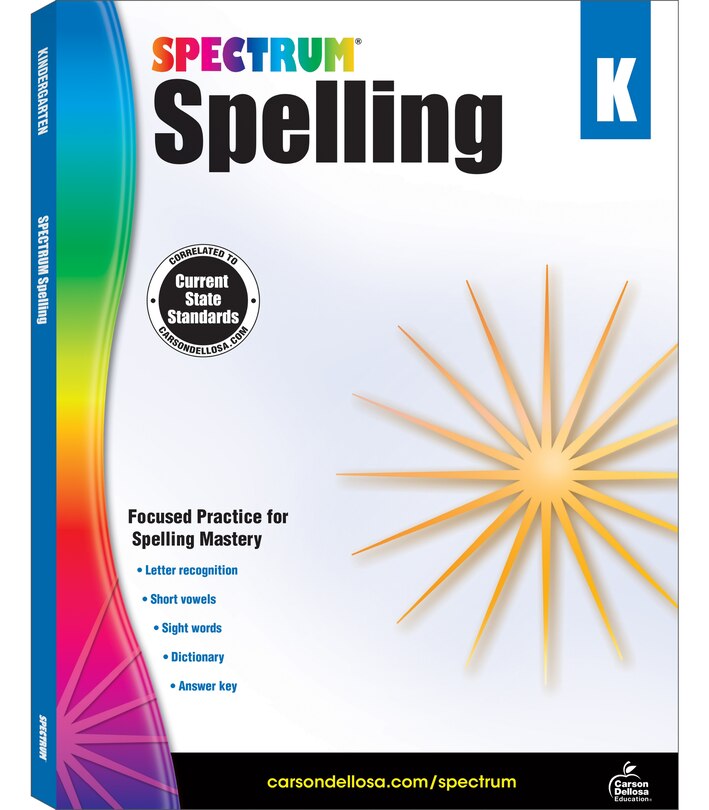 Couverture_Spectrum Spelling, Grade K
