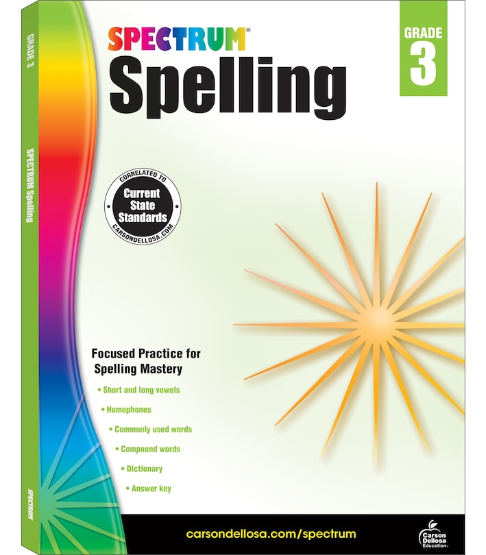 Front cover_Spectrum Spelling, Grade 3