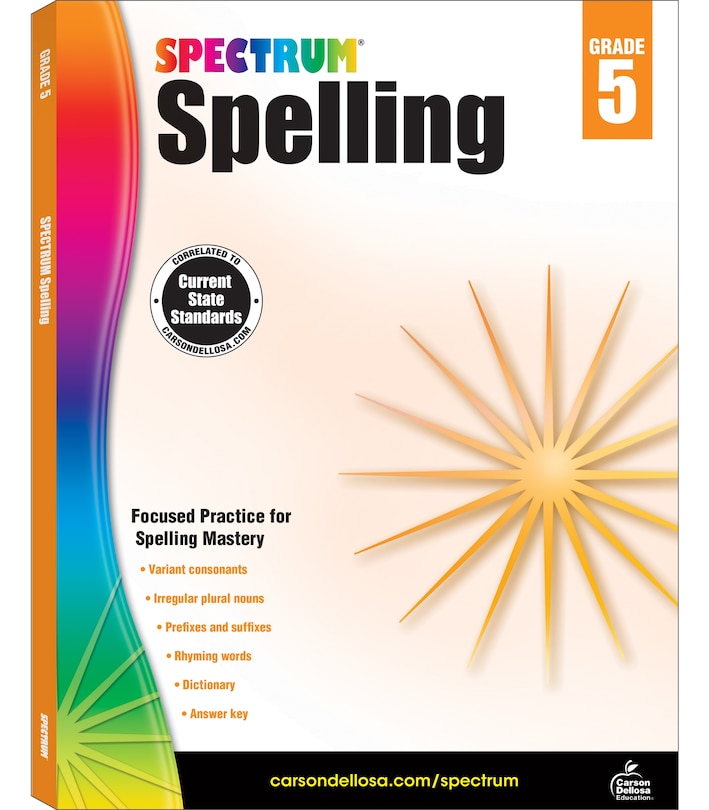 Front cover_Spectrum Spelling, Grade 5