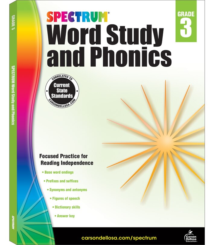 Couverture_Spectrum Word Study and Phonics, Grade 3