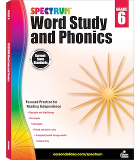 Front cover_Spectrum Word Study and Phonics, Grade 6