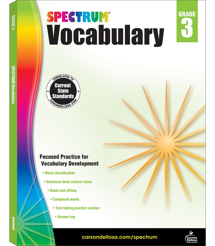 Front cover_Spectrum Vocabulary, Grade 3