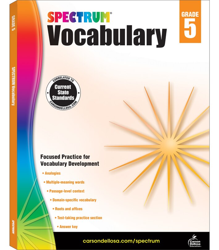 Front cover_Spectrum Vocabulary, Grade 5