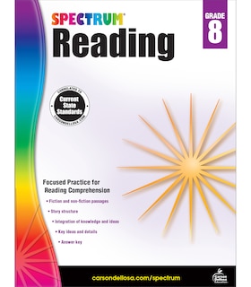 Front cover_Spectrum Reading Workbook, Grade 8