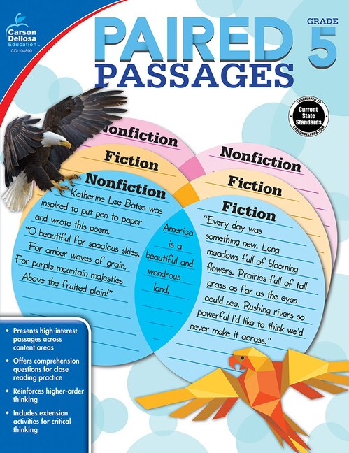 Front cover_Paired Passages, Grade 5