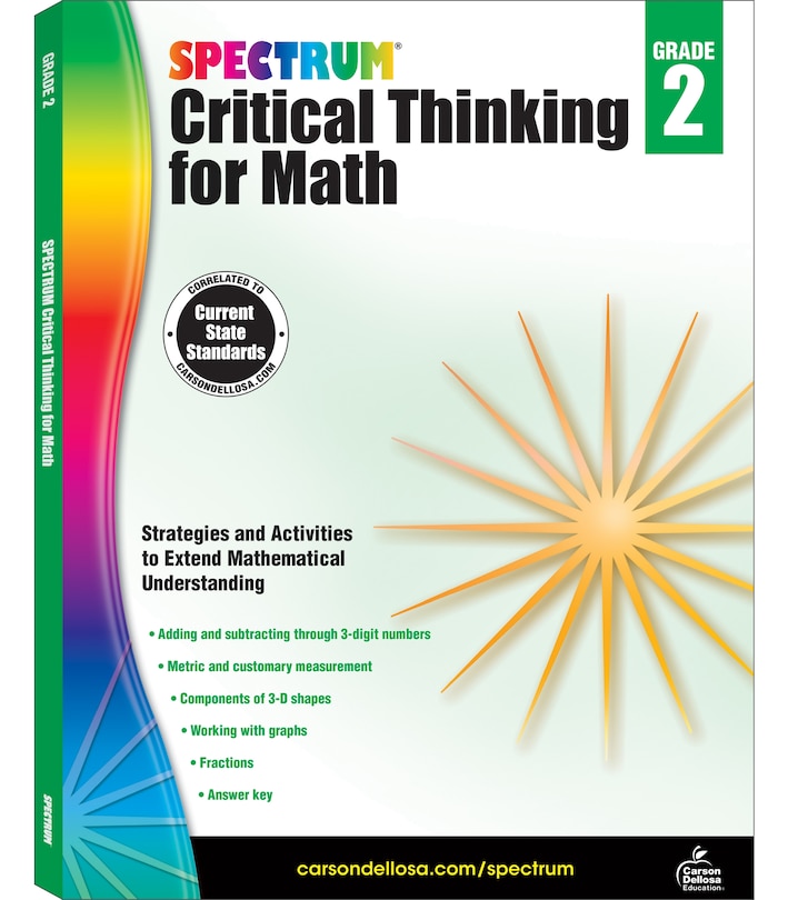 Front cover_Spectrum Critical Thinking for Math, Grade 2