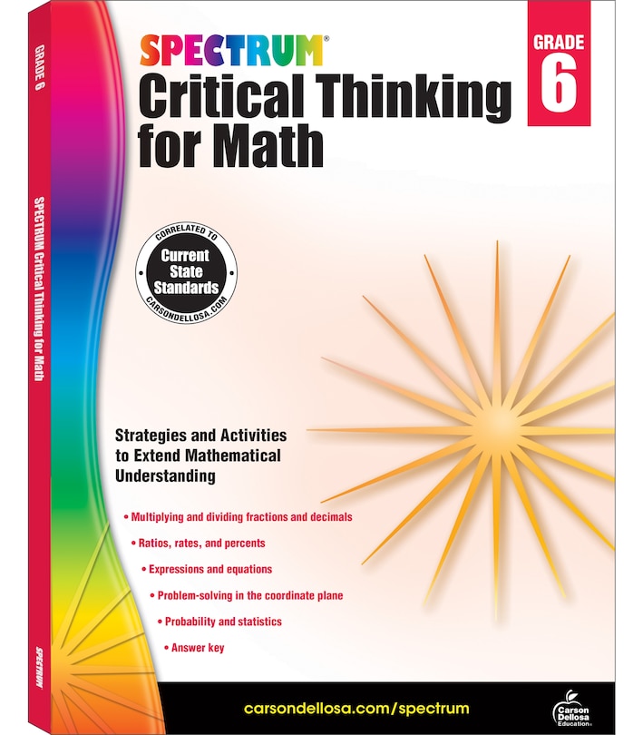 Front cover_Spectrum Critical Thinking for Math, Grade 6