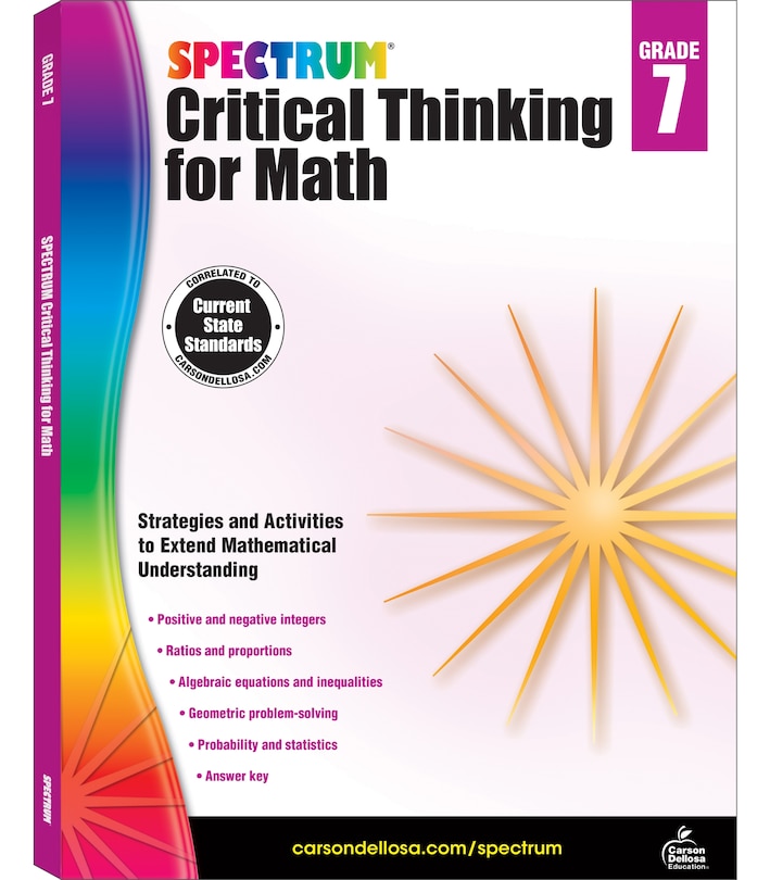 Couverture_Spectrum Critical Thinking for Math, Grade 7