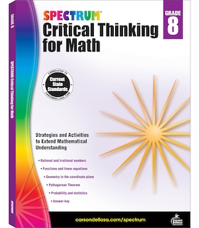 Front cover_Spectrum Critical Thinking for Math, Grade 8