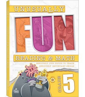 Front cover_Unusually Fun Reading & Math Workbook, Grade 5