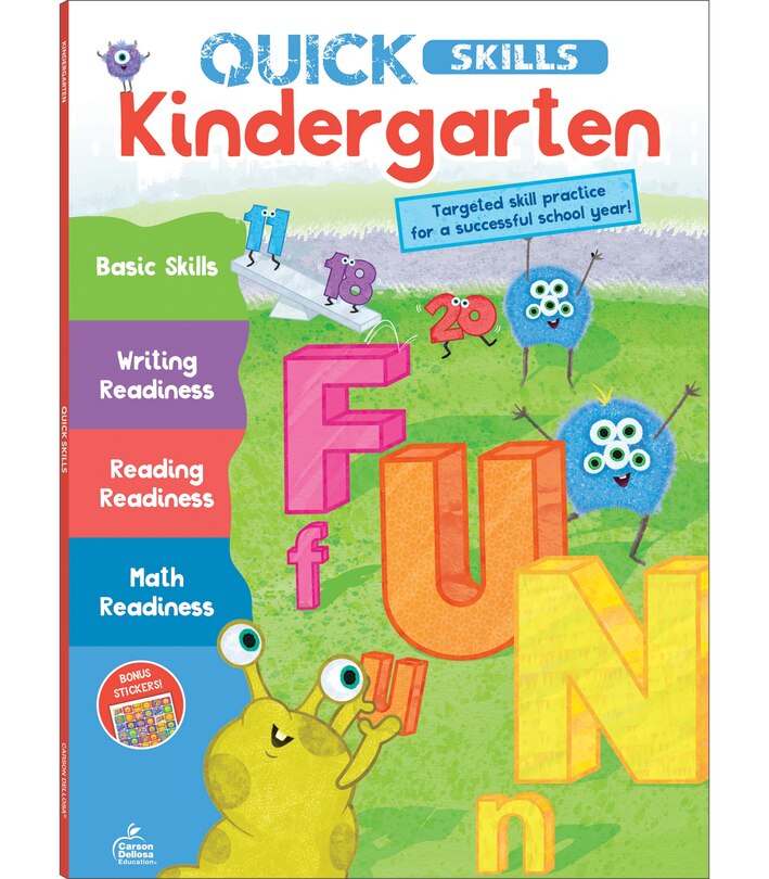 Front cover_Quick Skills Kindergarten Workbook