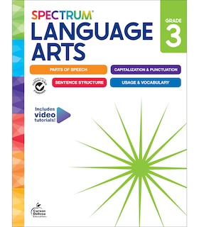 Front cover_Spectrum Language Arts Workbook, Grade 3