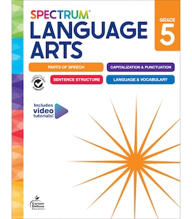 Front cover_Spectrum Language Arts Workbook, Grade 5