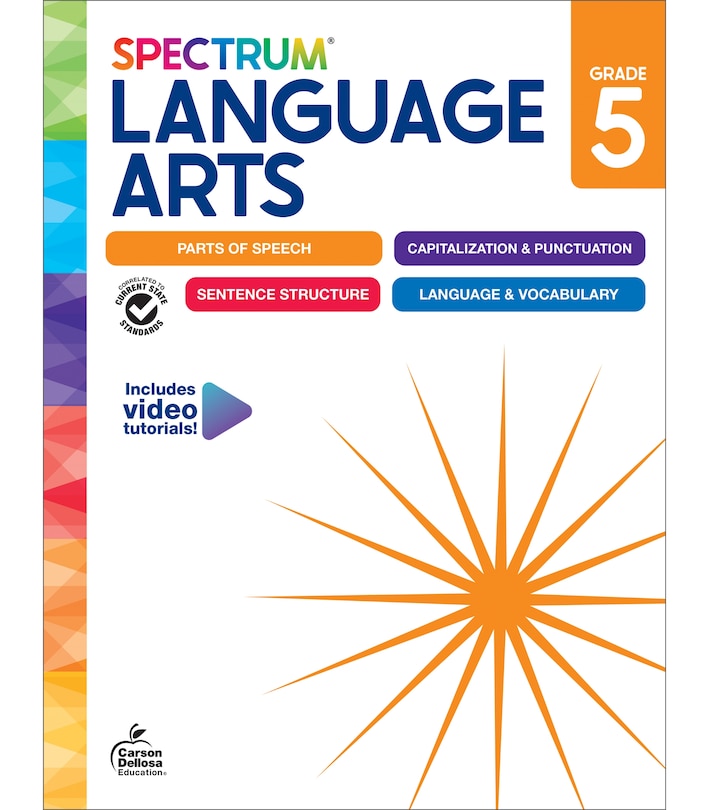 Front cover_Spectrum Language Arts Workbook, Grade 5