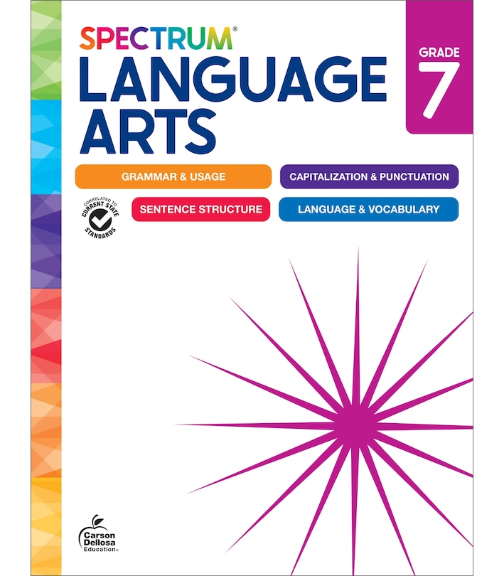 Front cover_Spectrum Language Arts Workbook, Grade 7